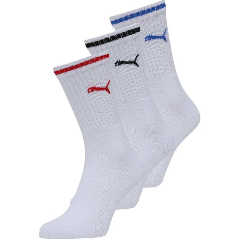PUMA Ponožky modrá / červená / černá / offwhite