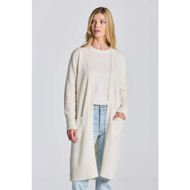 SVETR GANT D2. LONG WOOL CARDIGAN bílá XS