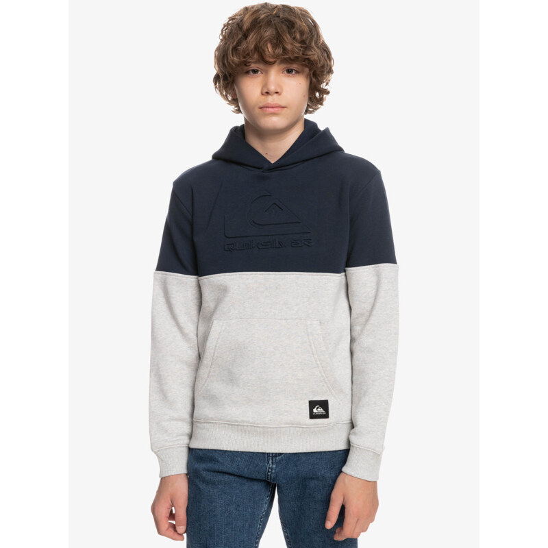 Dětská mikina Quiksilver EMBOSS BLOCK HOOD YOUTH NAVY BLAZER