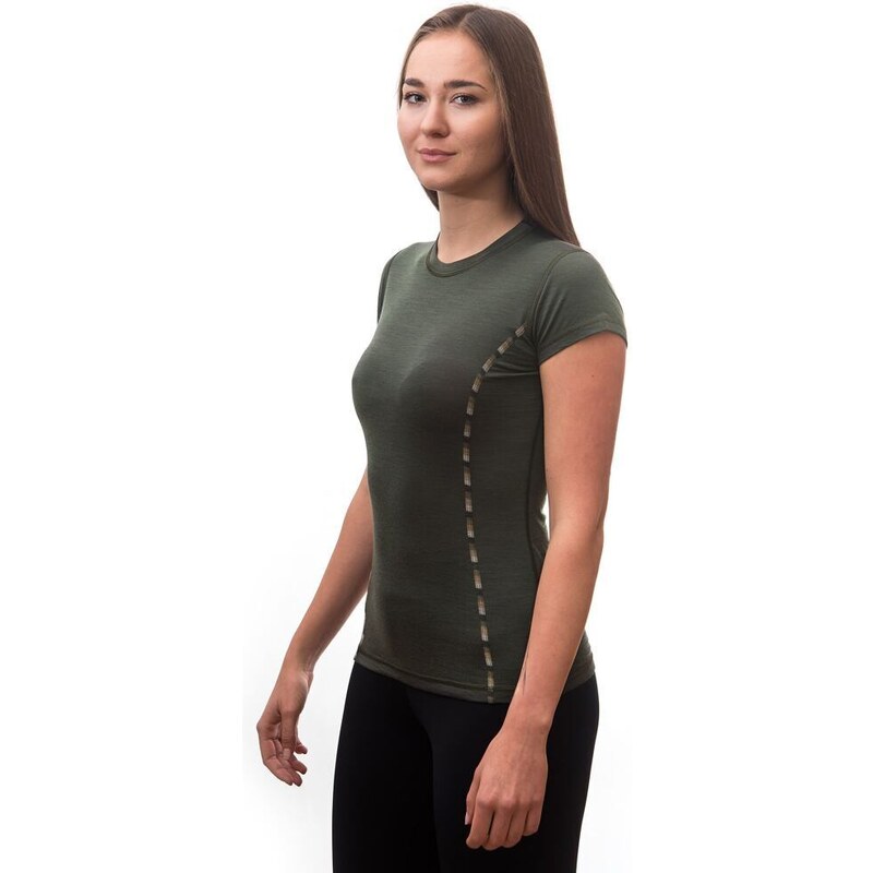 SENSOR MERINO AIR dámské triko kr.rukáv olive green