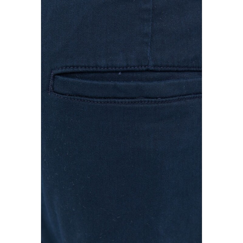 Kalhoty Abercrombie & Fitch pánské, tmavomodrá barva, ve střihu chinos