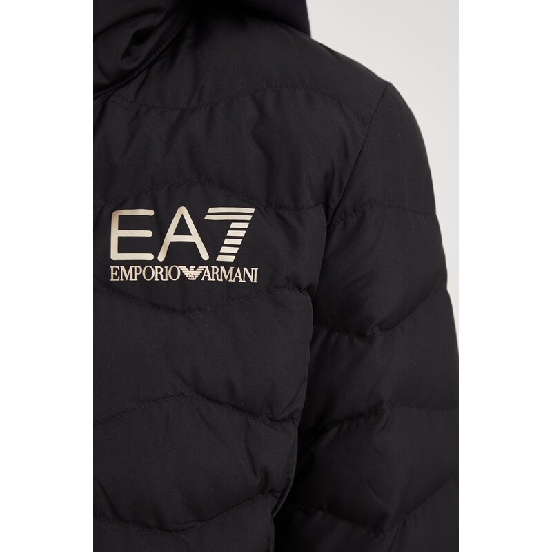 Bunda EA7 Emporio Armani dámská, černá barva, přechodná