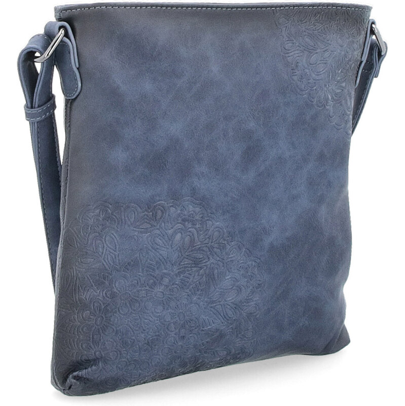 Kabelka ze syntetické kůže crossbody Indee modrá 6287 TM 106554281