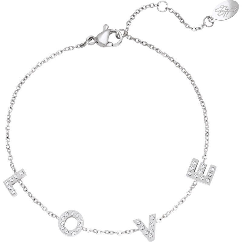 ORNAMENTI Náramek Love letters silver