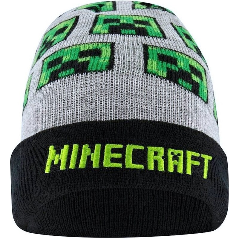 Fashion.uk Teplá úpletová čepice Minecraft - Creepers