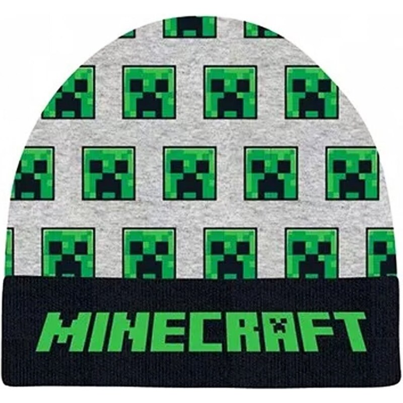 Fashion.uk Teplá úpletová čepice Minecraft - Creepers