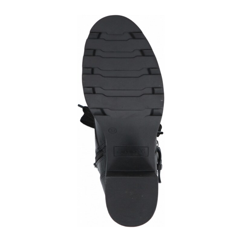 Kotníková obuv na vysokém podpatku a masivní podešvi Caprice 9-9-25209-29 černá