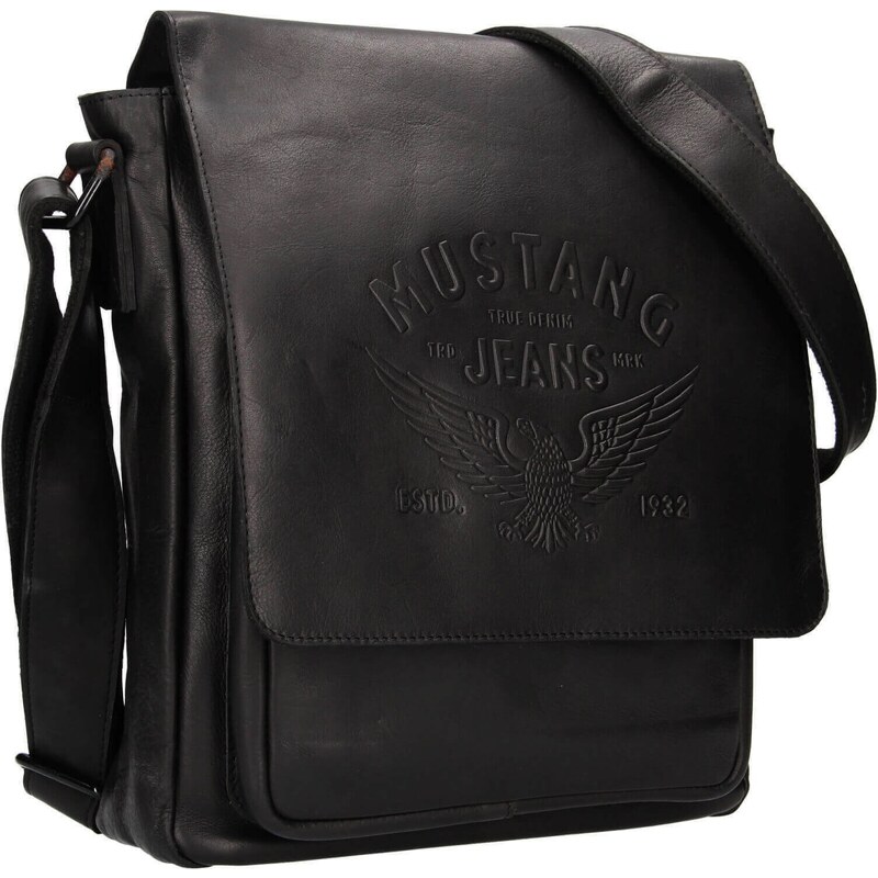 Pánská kožená taška přes rameno Mustang Davids - černá