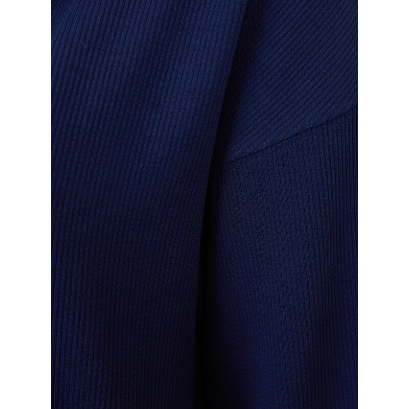 Tmavě modré mikinové šaty s kapucí Fransa - Dámské