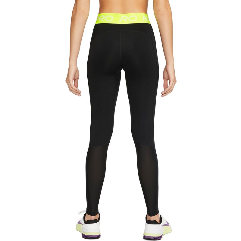 Legíny Nike Pro Women s Mid-Rise Mesh-Paneled Leggings cz9779-013