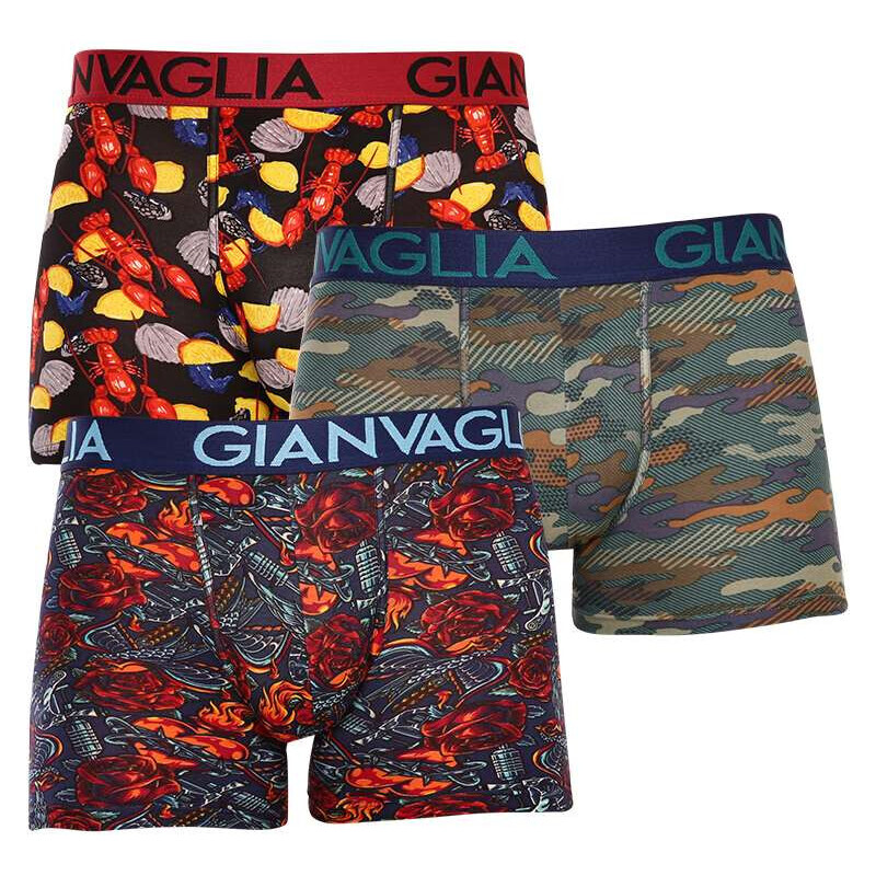 3PACK pánské boxerky Gianvaglia vícebarevné (GVG-5506)