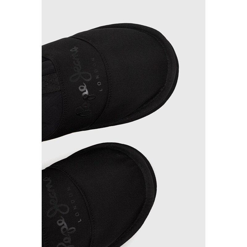 Pantofle Pepe Jeans Home Basic M černá barva