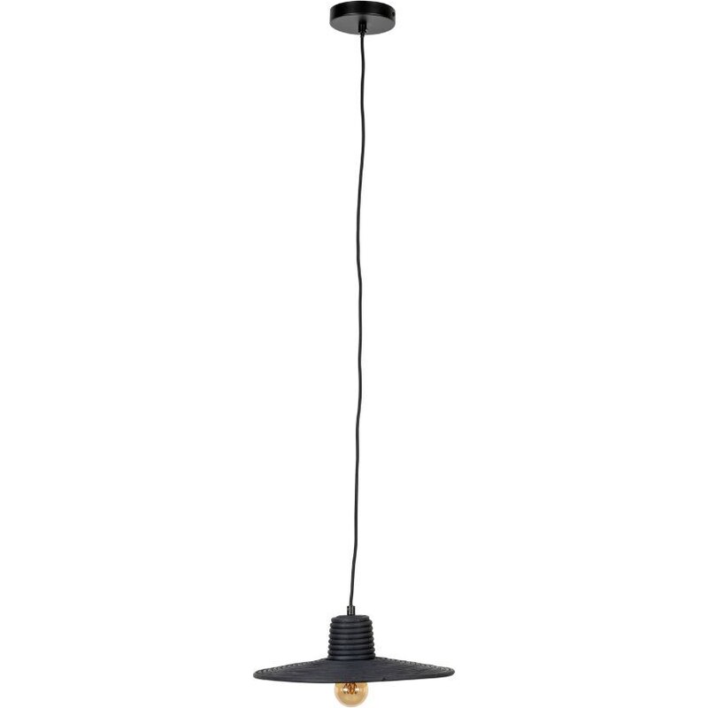 Černé ratanové závěsné světlo ZUIVER BALANCE 35 cm