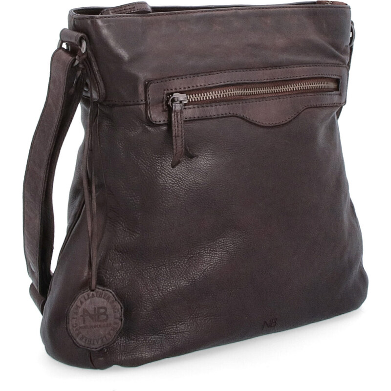 Kožená kabelka crossbody Noelia Bolger hnědá NB 2103 H