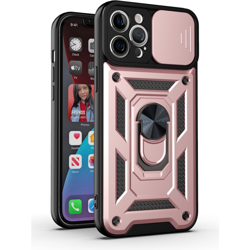 Ochranný kryt pro iPhone 13 - Mercury, Camera Slide Rose