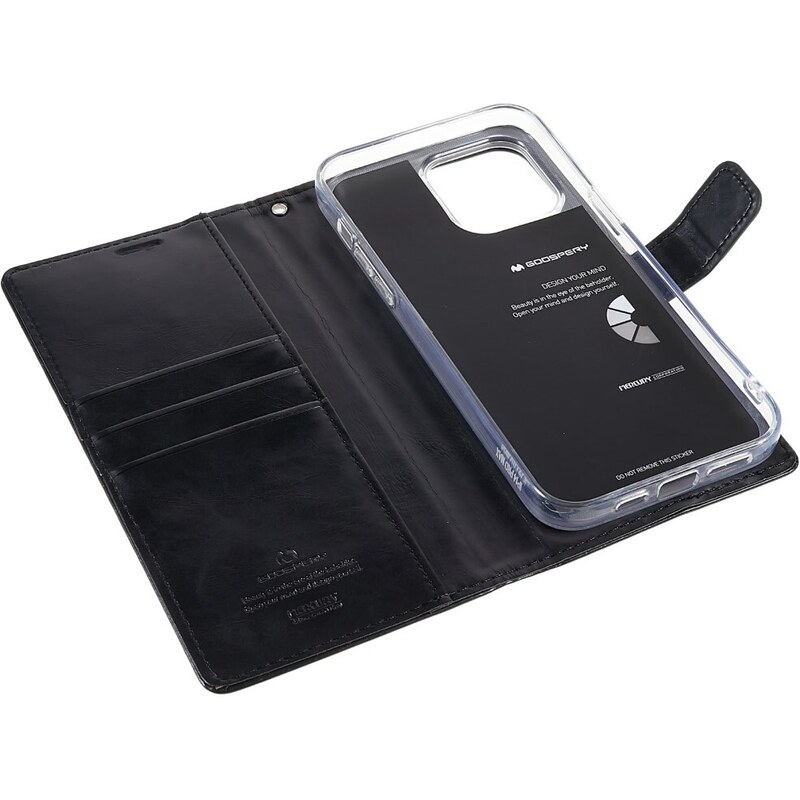 Ochranné pouzdro pro iPhone 14 Pro MAX - Mercury, Bluemoon Diary Black