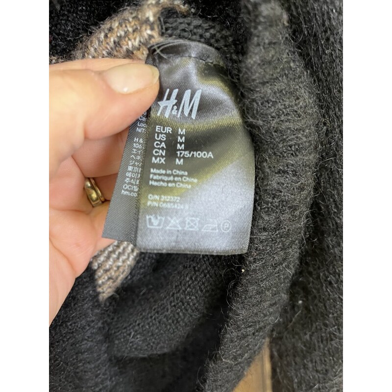 Pánský vlněný svetr H&M 36 % mohér 24 % vlna