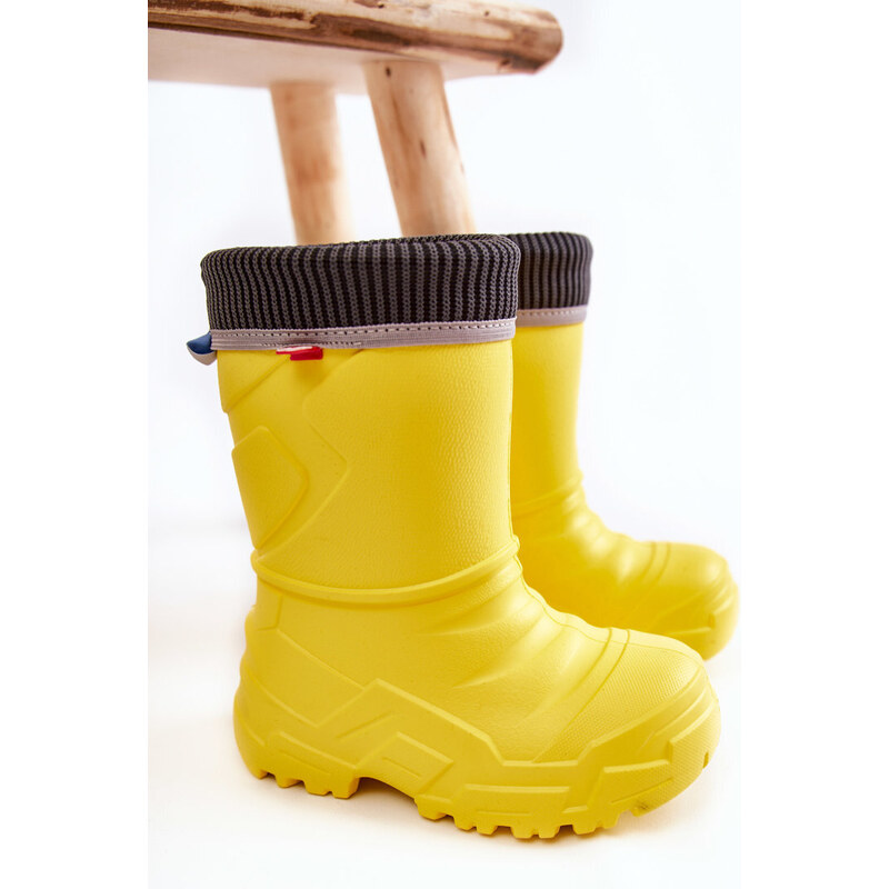 Kesi Dětské zateplené boty do deště Befado Žlute