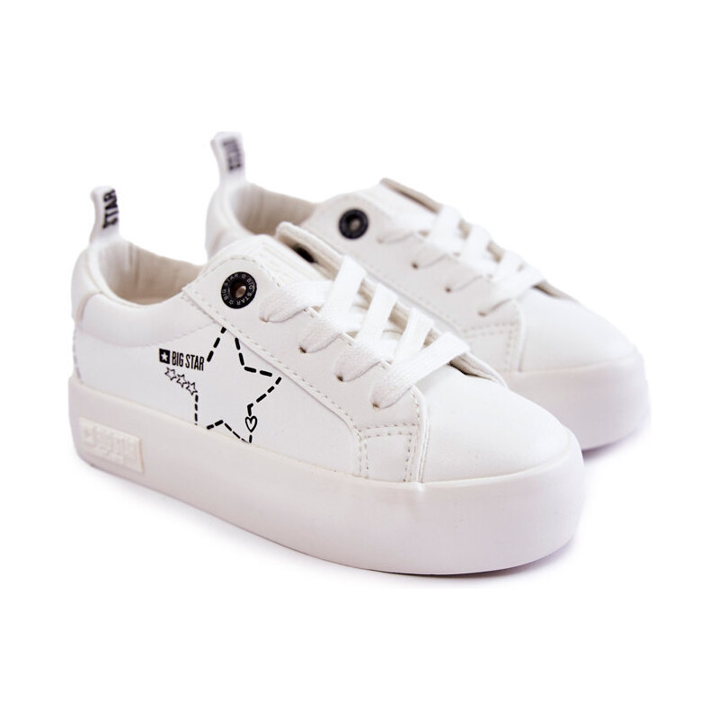 BIG STAR SHOES Dětská sportovní obuv Šněrovací Big Star KK374222 Bíle