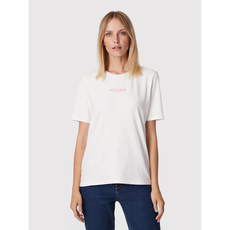 Tommy Hilfiger dámské krémové tričko