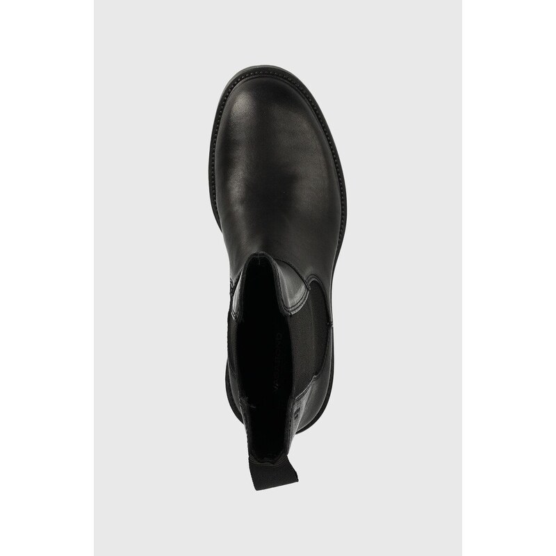 Kožené kotníkové boty Vagabond Shoemakers Kenova dámské, černá barva, na plochém podpatku