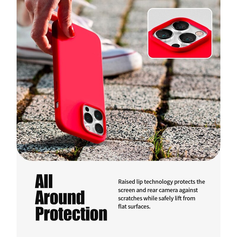 Ochranný kryt pro iPhone 14 Pro MAX - Mercury, Silicone Red