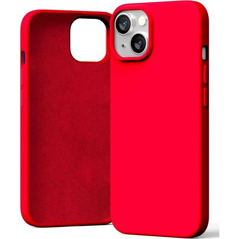 Ochranný kryt pro iPhone 14 - Mercury, Silicone Red