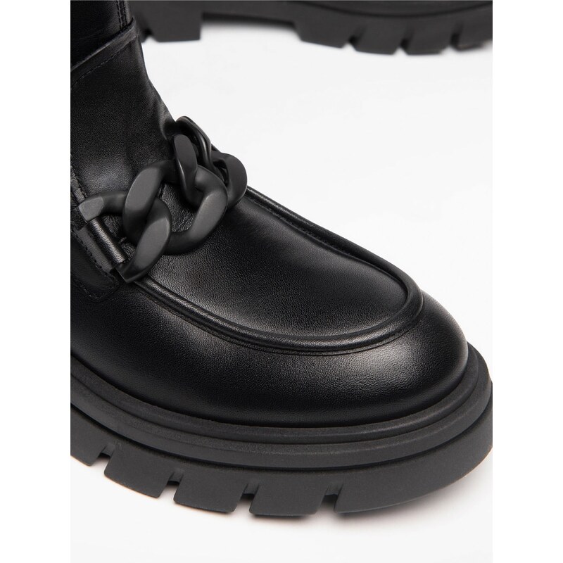 NeroGiardini Černé kožené chelsea boty Nero Giardini - Dámské