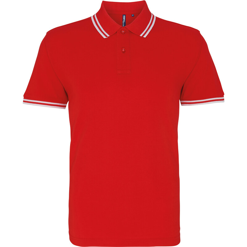 ASQUITH&FOX Pánské polo s kontrastními detaily na límci a