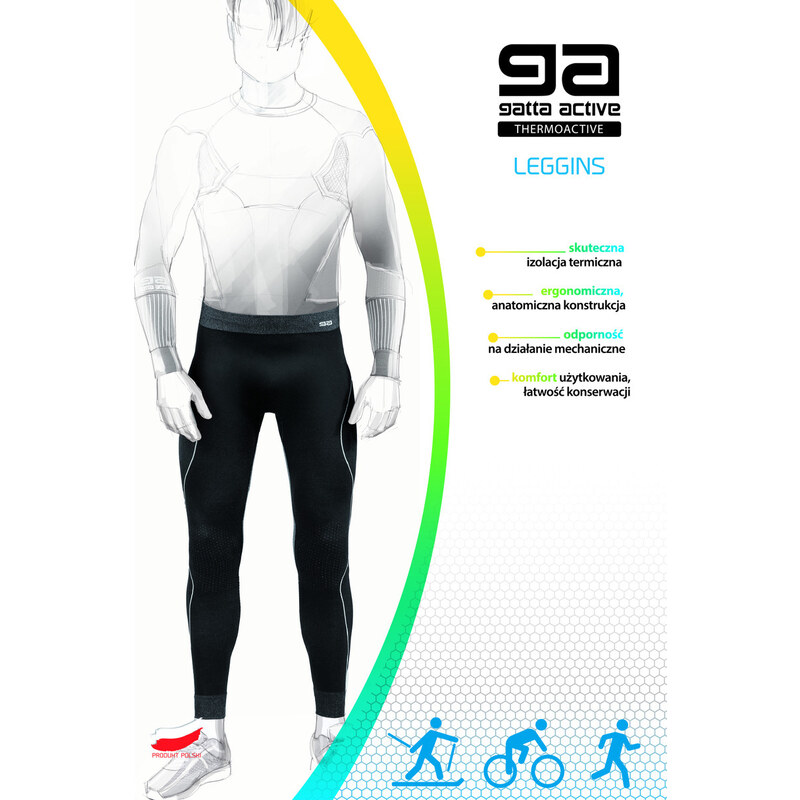 GATTA BODYWEAR Pánské legíny MEN THERMOACTIV BASIC BLANC