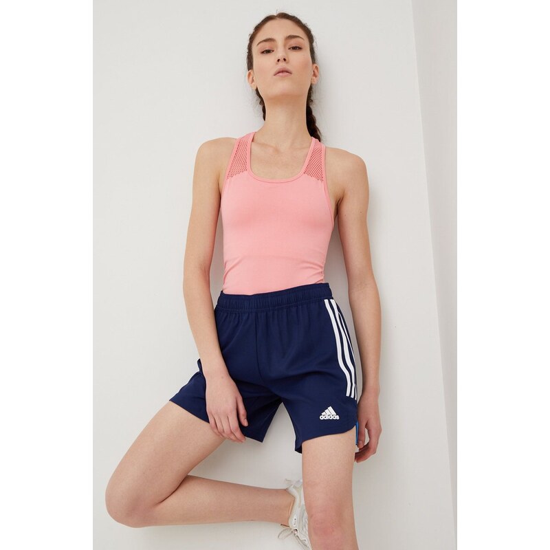 Tréninkové šortky adidas Performance Condivo 22 dámské, tmavomodrá barva, s aplikací, high waist