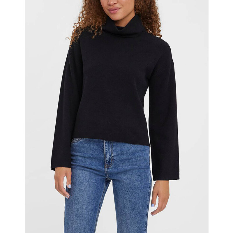 VERO MODA VMGOLD NEEDLE WIDE LS ROLLNECK BLOUSE