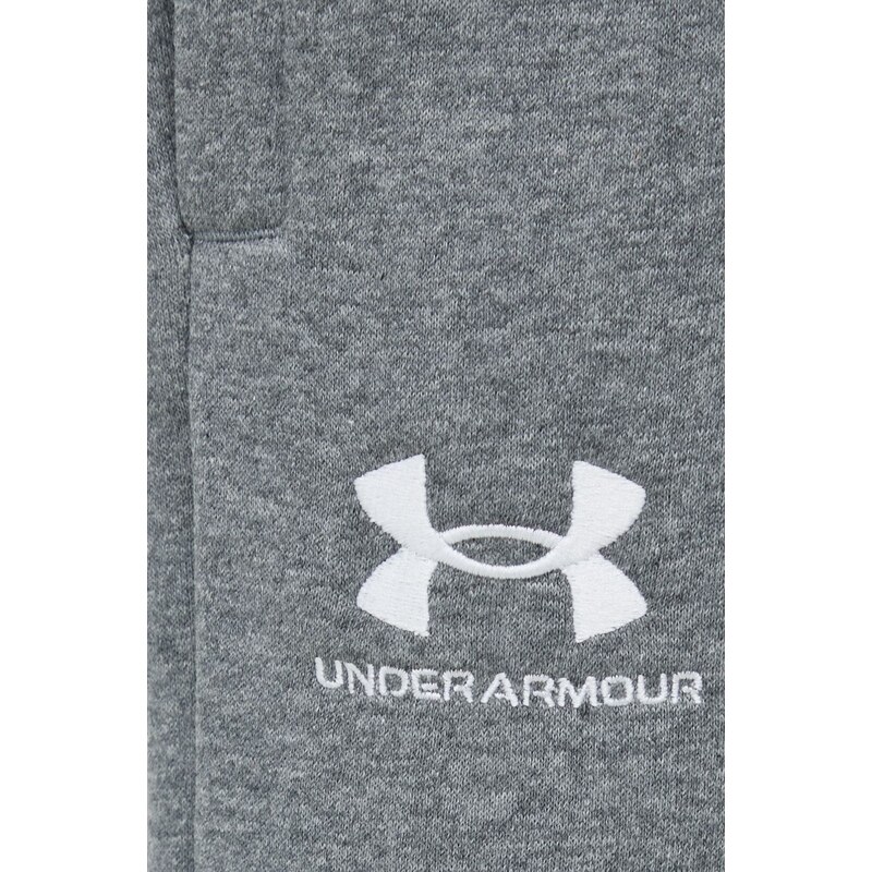 Tepláky Under Armour pánské, šedá barva, hladké, 1373882