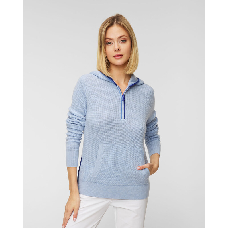 Mikina s kapucou G/FORE RELAXED FIT HOODED 1/4 ZIP S