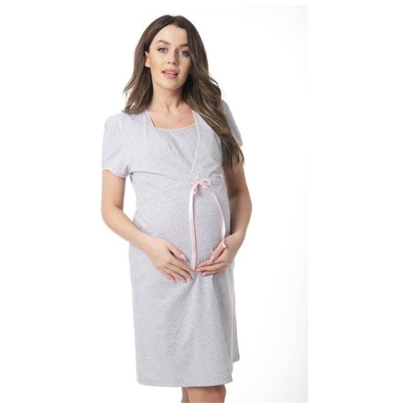 Dorota Kojicí a těhotenská noční košile Nora šedá