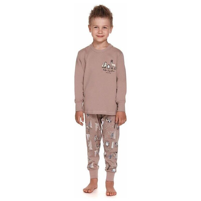 DN Nightwear Dětské pyžamo Fox hnědé