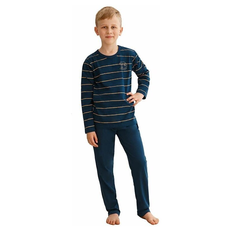 Taro Chlapecké pyžamo Harry tmavě modré s pruhy