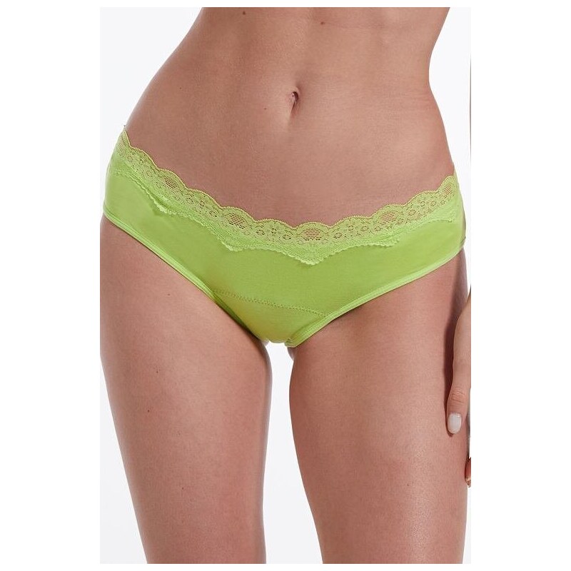 Bodylok Menstruační kalhotky Modal Bikiny Lime zelené