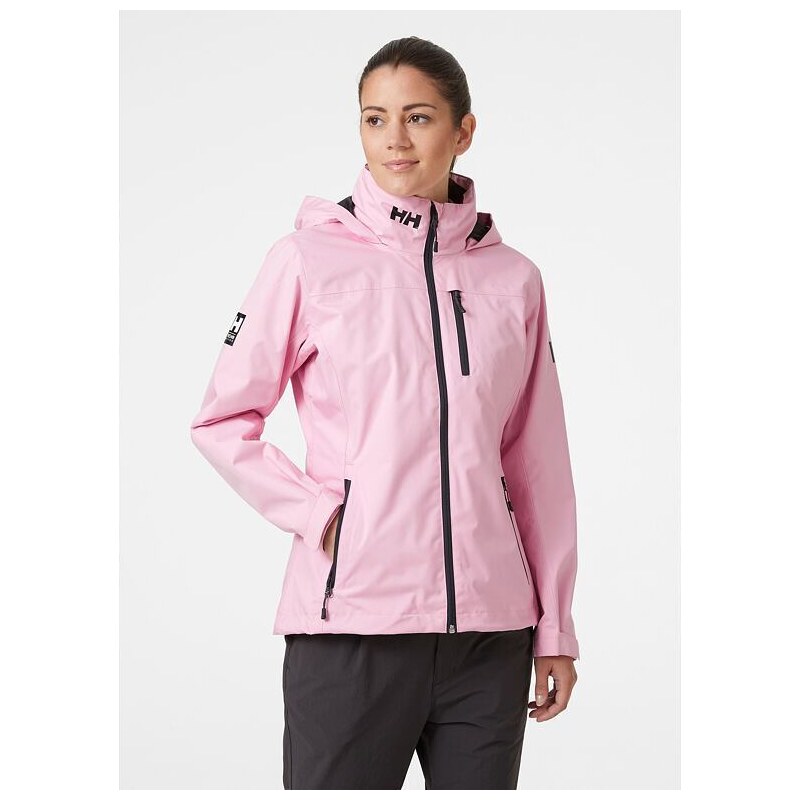 Dámská jachtařská bunda HELLY HANSEN W CREW HOODED MIDLAYER JACKET 095 pink