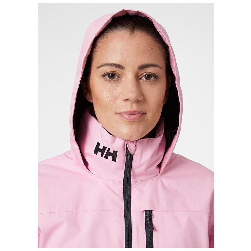 Dámská jachtařská bunda HELLY HANSEN W CREW HOODED MIDLAYER JACKET 095 pink