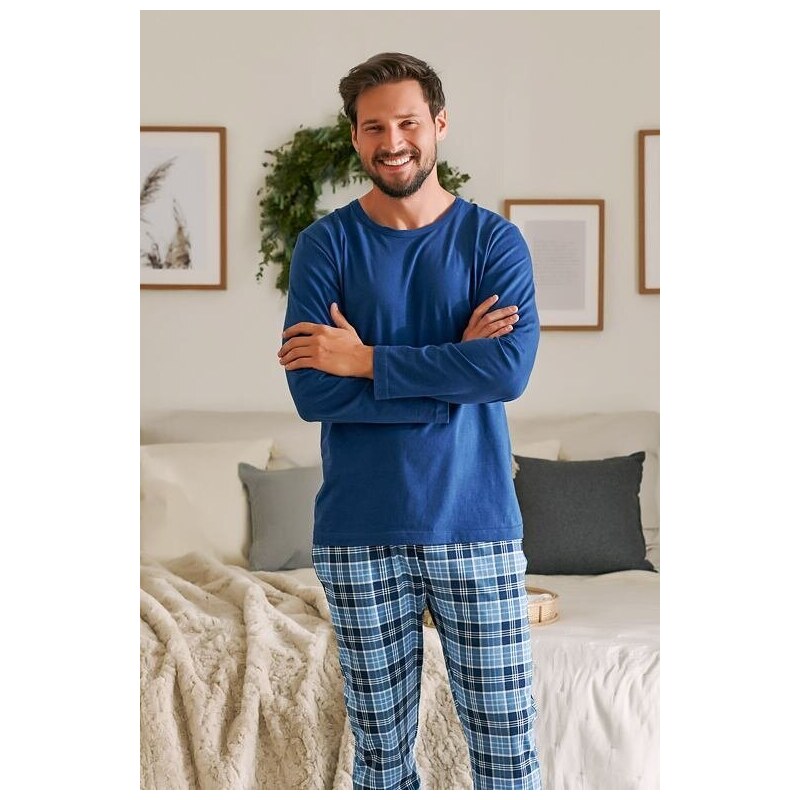 DN Nightwear Pánské pyžamo Jones modré