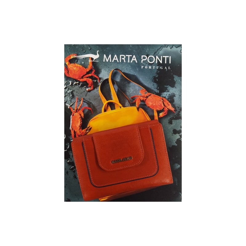 Marta Ponti dámská kožená peněženka oranžová