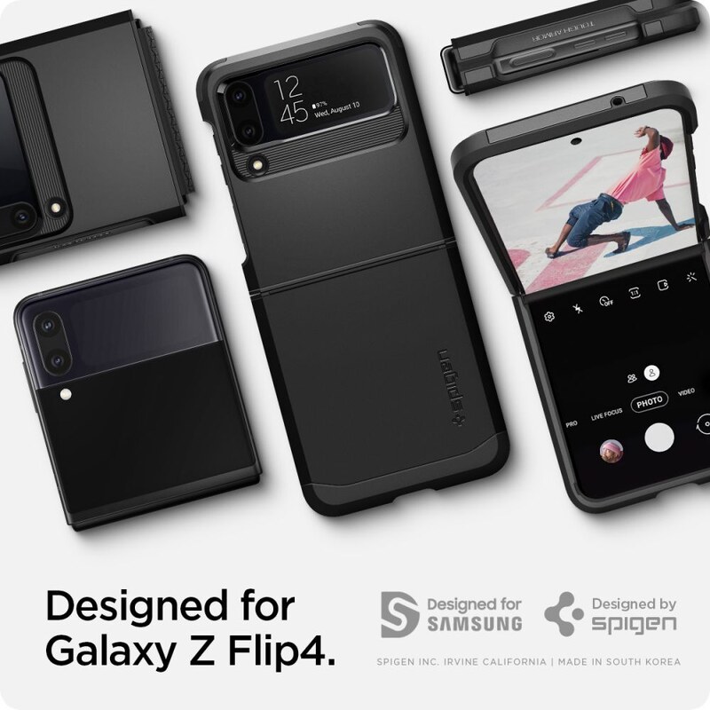 Ochranný kryt pro Samsung Galaxy Z Flip4 - Spigen, Tough Armor Black