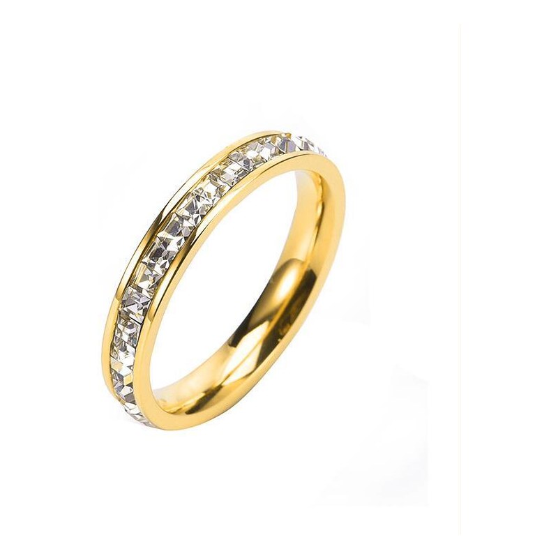 ORNAMENTI Pozlacený prstýnek Luxury Zirconia gold