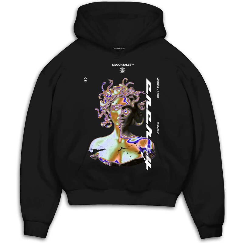 MJ Gonzales Mikina Medusa V.4 tmavě fialová / oranžová / černá /