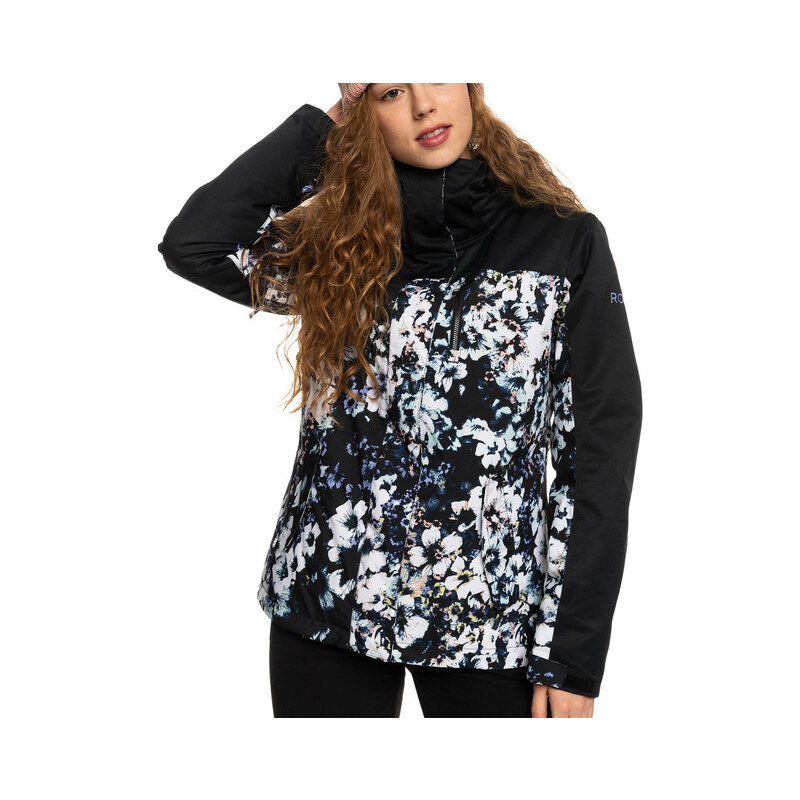 Bunda Roxy Jetty Block kvj1 true black black flowers