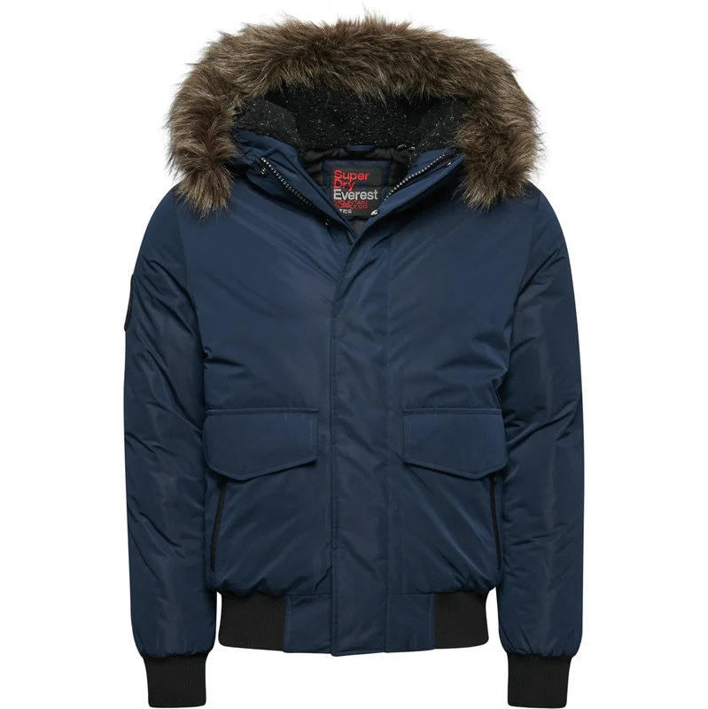 Superdry & Co Přechodná bunda Everest marine modrá / hnědá /