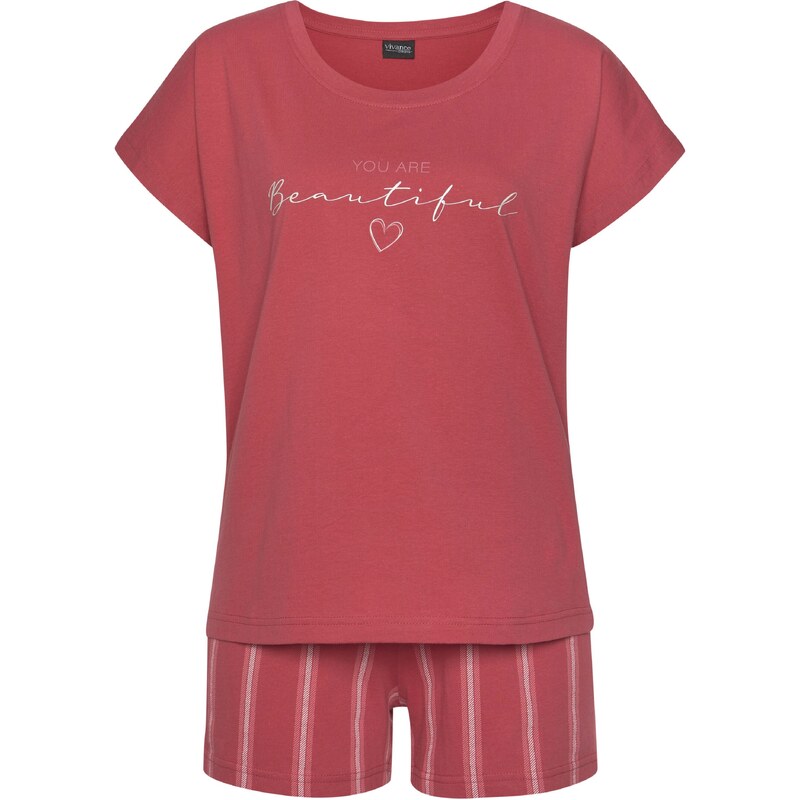 VIVANCE Pyžamo Dreams pink / bílá 98145390