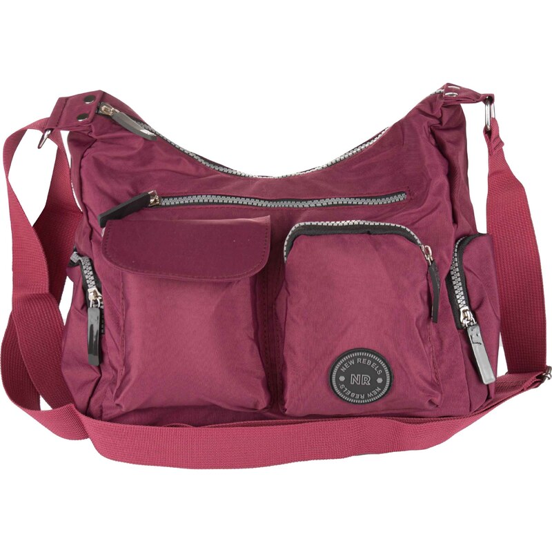 Taška přes rameno New Rebels Crincle Topzin Burgundy vínová 109624214
