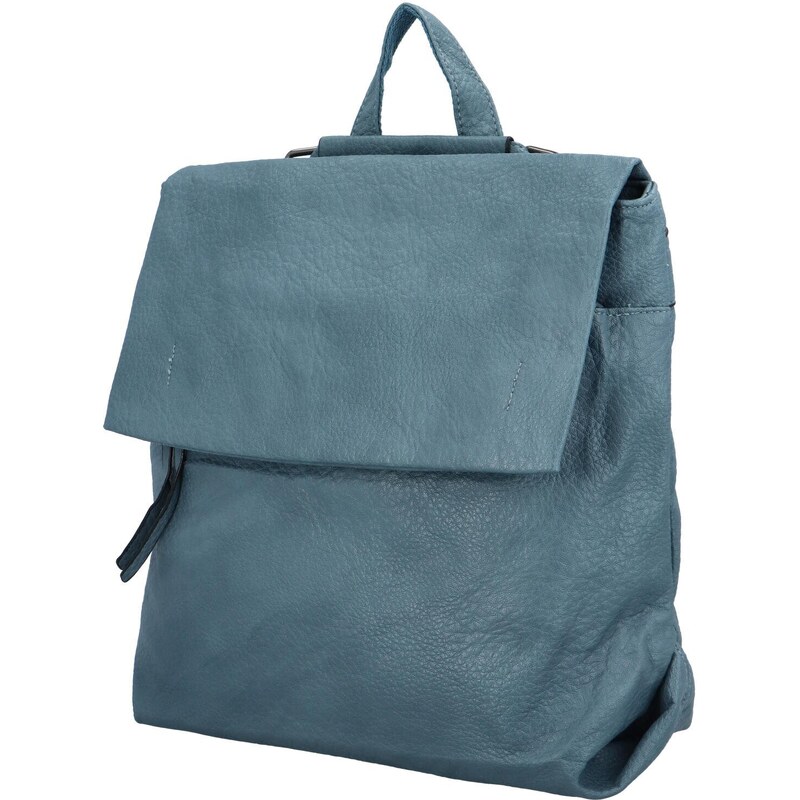Paolo Bags Stylový městský dámský koženkový batoh Sonleada, světle modrá